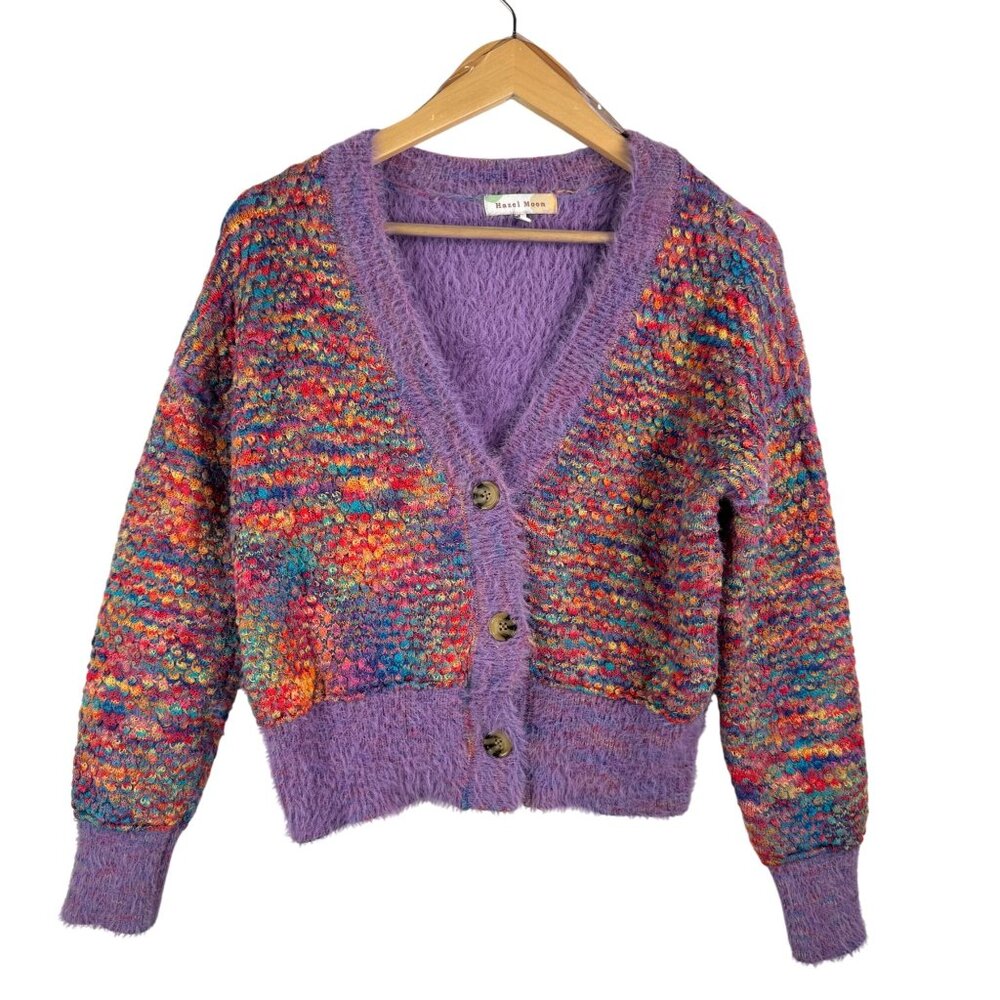 Anthropologie Hazel Moon Retro Colorful Knit Women's Cardigan